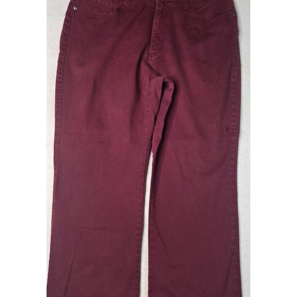 Lee Platinum Label Classic Fit Straight Leg Jeans Womens 18P Burgundy Stretch